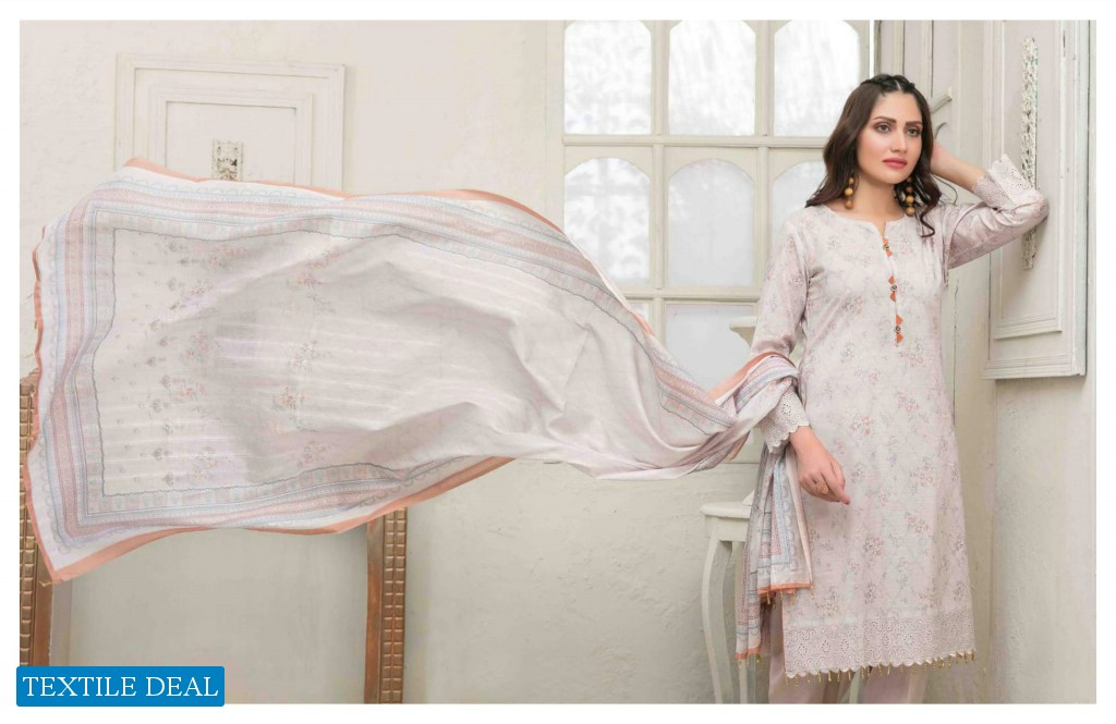 LAMIS SCHIFLLI EMBROIDERD DIGITAL PRINTED LAWN COLLECTION by TAWAKKAL FABRICS