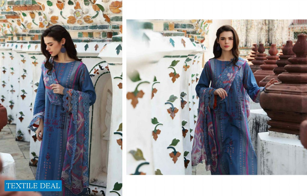 Charizma Sheen Printed Lawn Suit With Embroidered Chiffon Dupatta Vol-1 Pakistani Suits