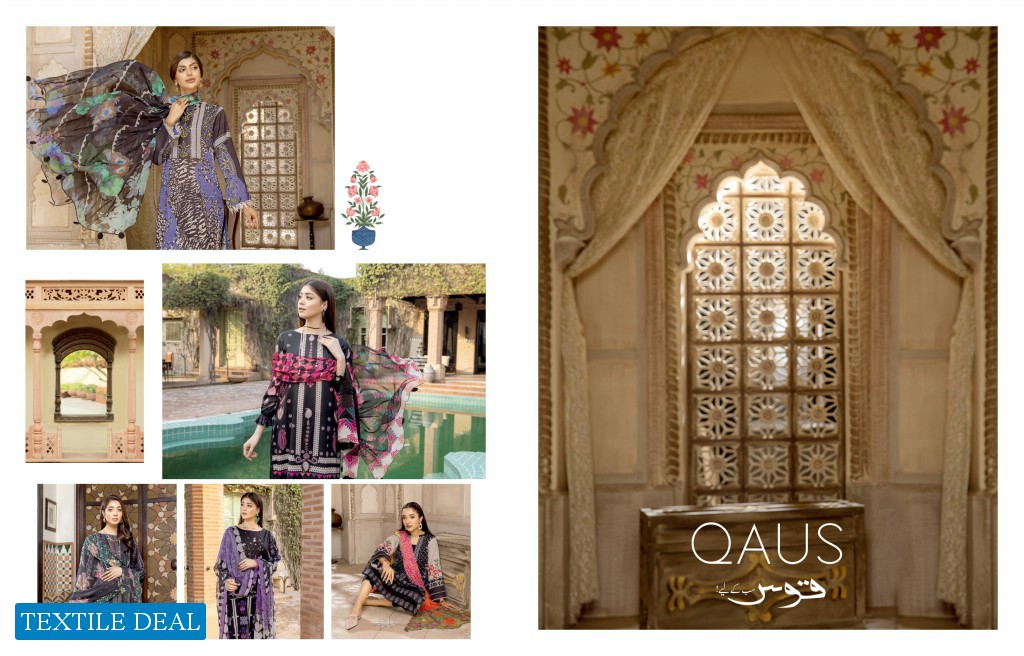 Charizma Qaus C Prints Printed Lawn Suits With Printed Dupattas