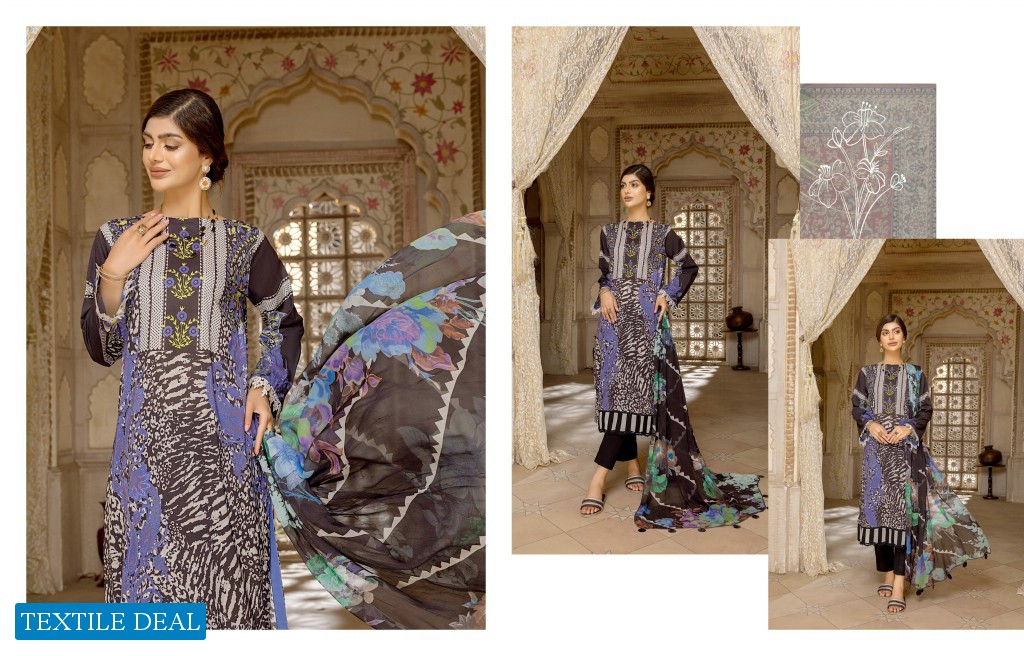 Charizma Qaus C Prints Printed Lawn Suits With Printed Dupattas