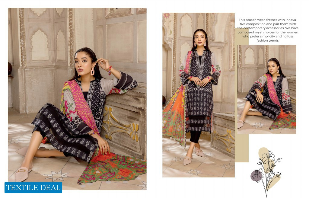 Charizma Qaus C Prints Printed Lawn Suits With Printed Dupattas