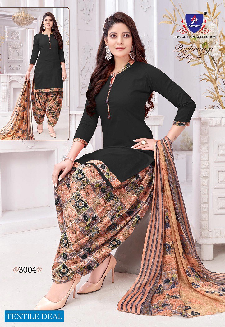 AP Dresses Pachrangi Patiyala Vol-3 Wholesale Cotton Printed Dress Material