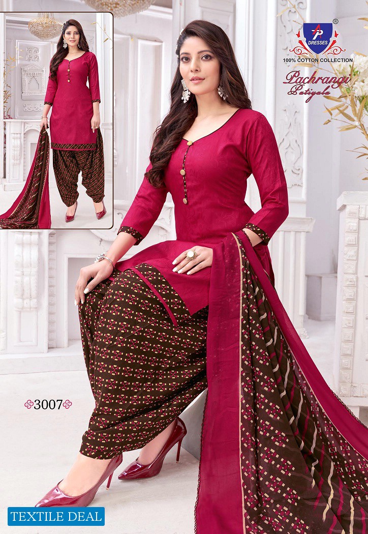 AP Dresses Pachrangi Patiyala Vol-3 Wholesale Cotton Printed Dress Material