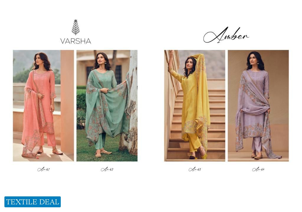 Varsha Amber Wholesale Pure Organza Digitally Printed Salwar Suits