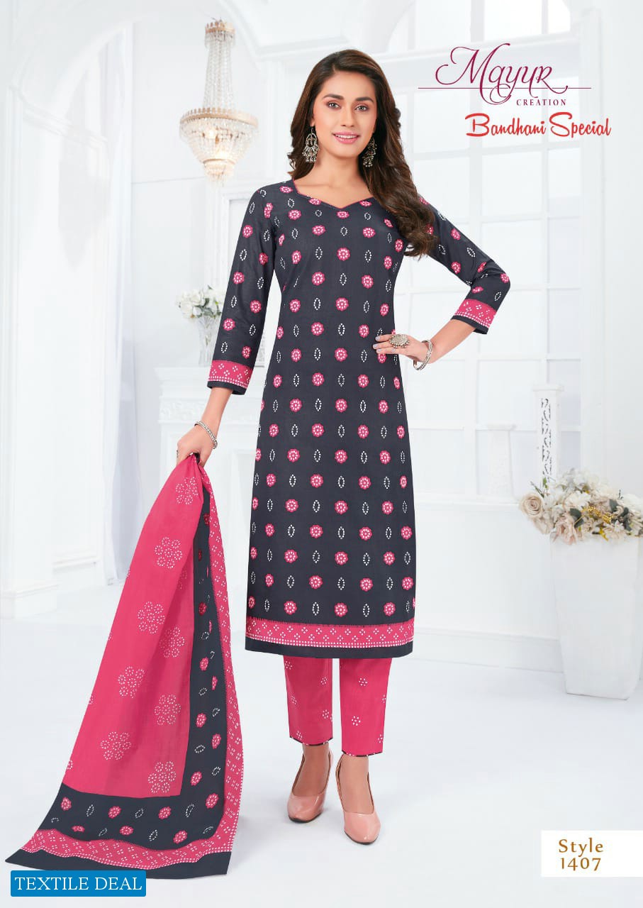 Mayur Bandhani Special Vol-14 Wholesale Pure Cotton Printed Dress Material