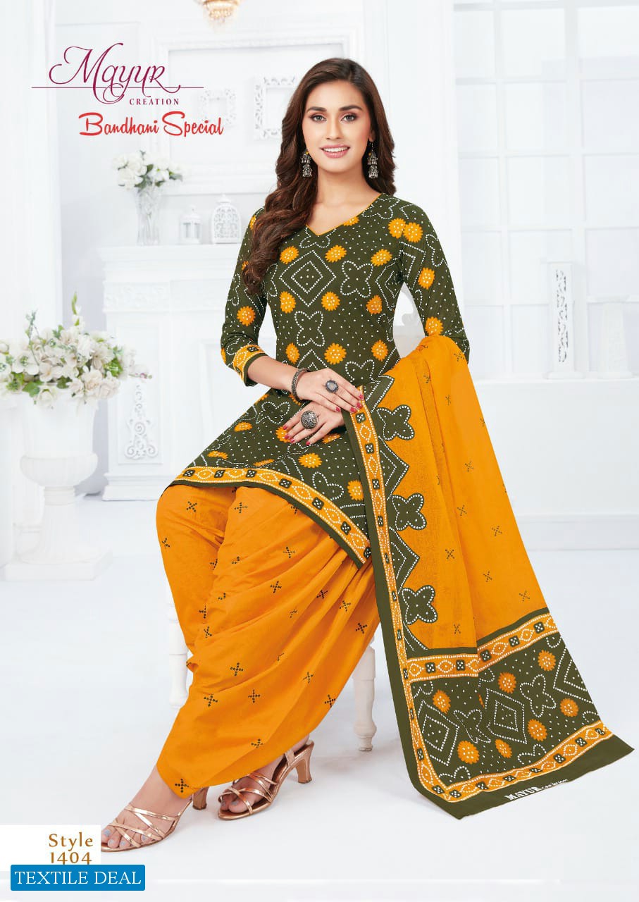 Mayur Bandhani Special Vol-14 Wholesale Pure Cotton Printed Dress Material
