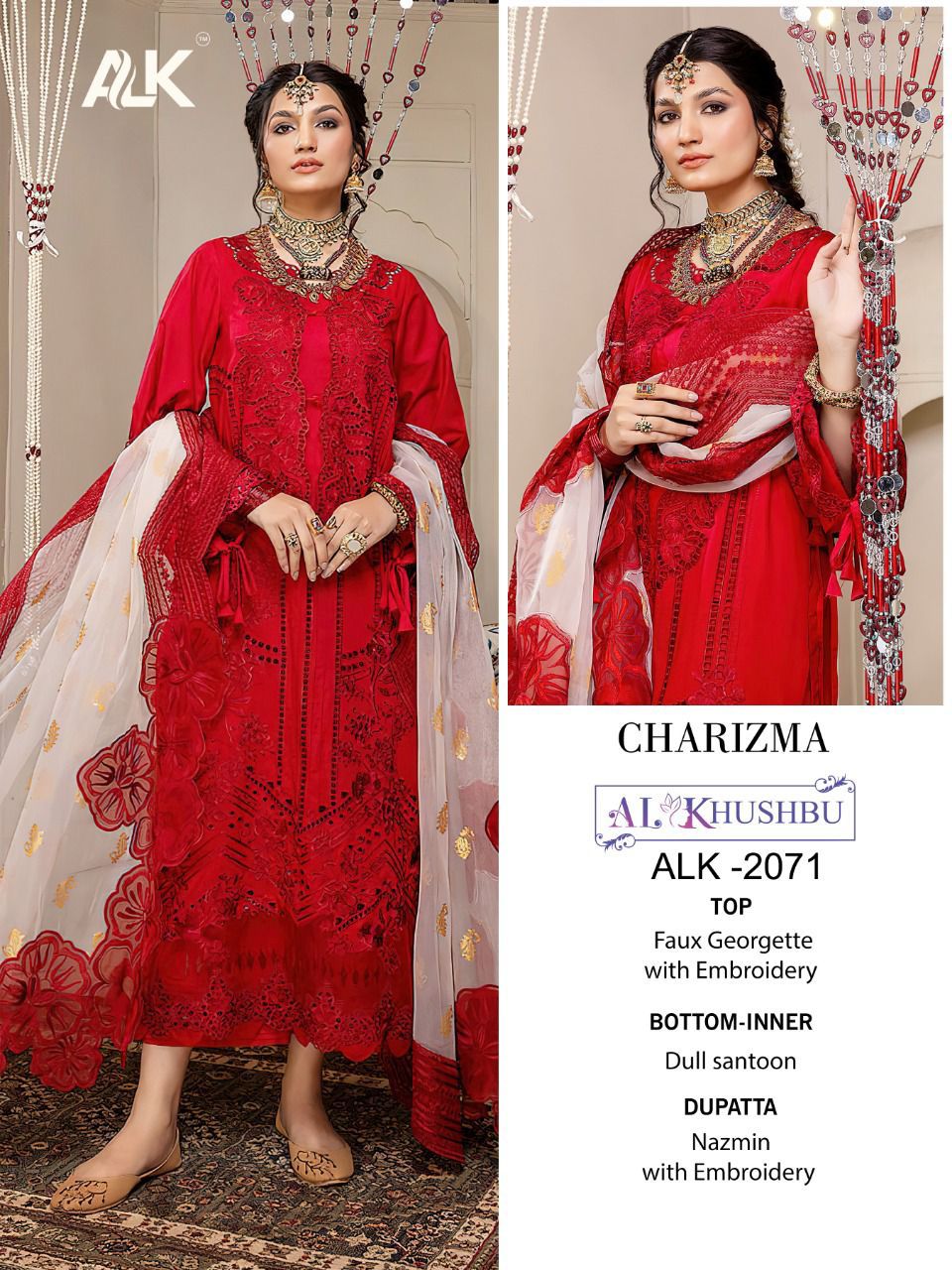 CHARIZMA VOL 1 BY AL KHUSHBU EMBROIDERY ON GEORGETTE PAKISTANI SUITS