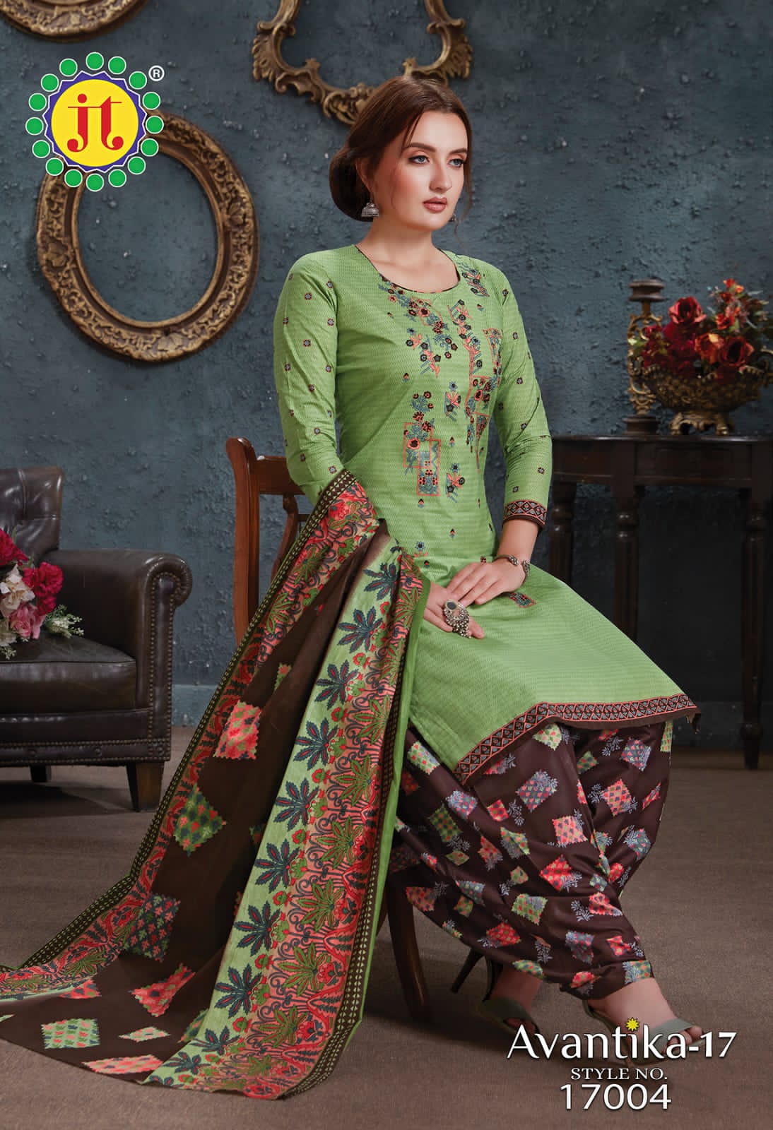 JT Avantika Vol-17 Wholesale Patiyala Special Cotton Printed Dress Material