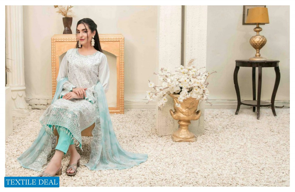 Tawakkal Parian Dream Embroidered With Cotton Fancy Dupatta Pakistani Suits