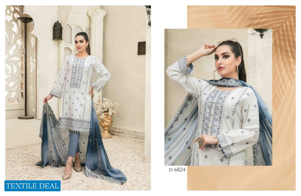 Tawakkal Parian Dream Embroidered With Cotton Fancy Dupatta Pakistani Suits