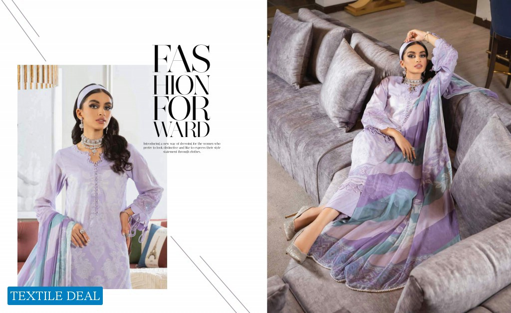 Nureh Signature Prints Unstitched Premium Printed Lawn Collection With Chiffon Dupatta