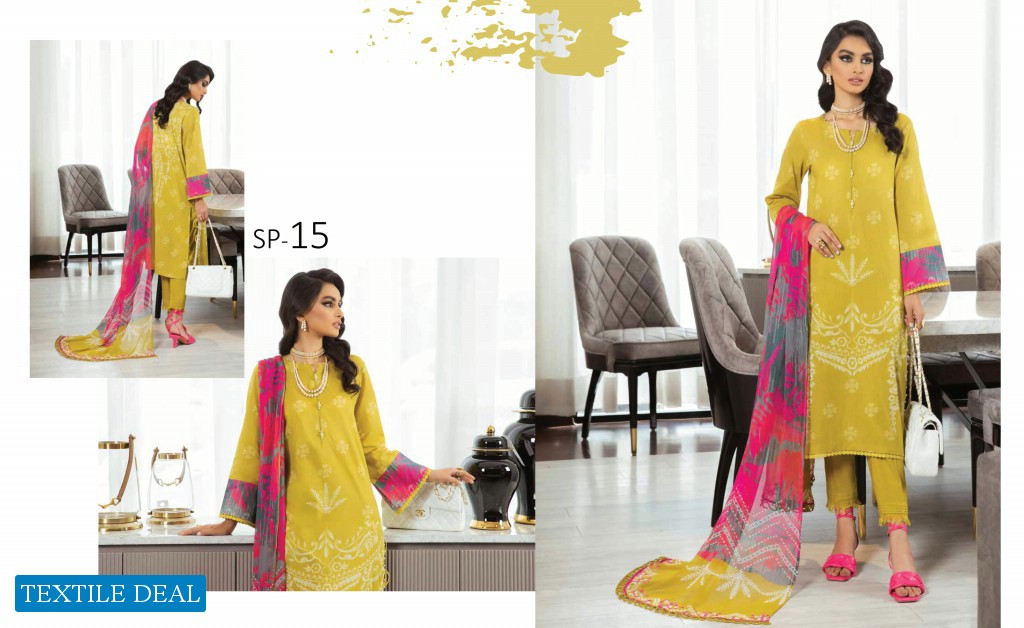 Nureh Signature Prints Unstitched Premium Printed Lawn Collection With Chiffon Dupatta