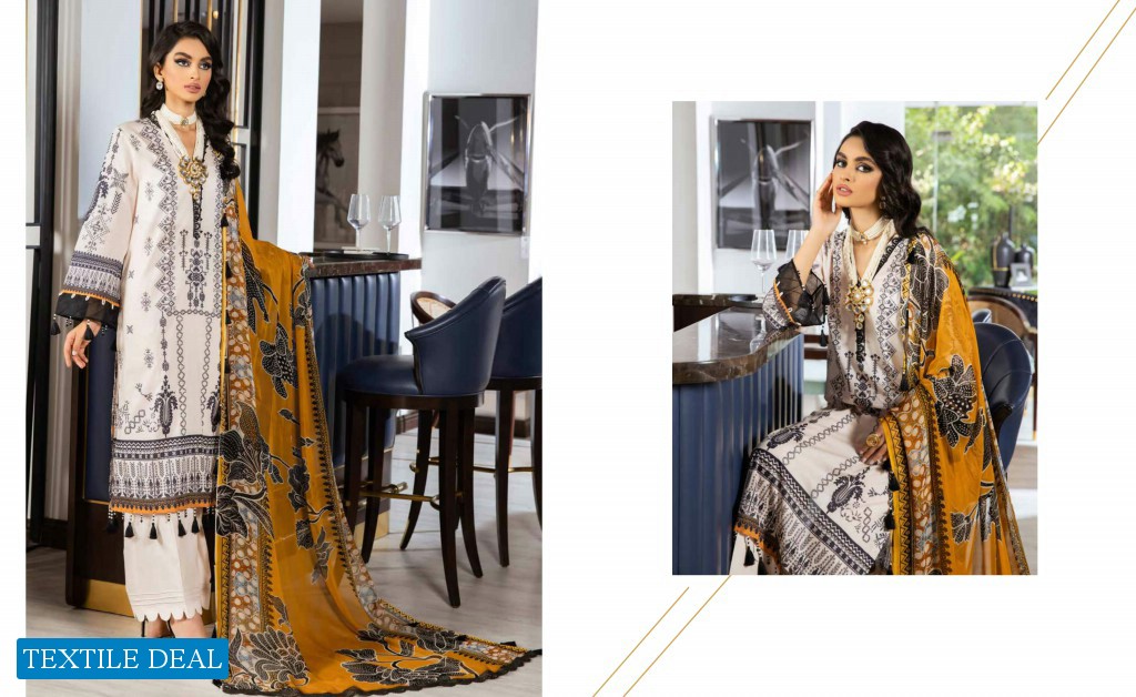 Nureh Signature Prints Unstitched Premium Printed Lawn Collection With Chiffon Dupatta