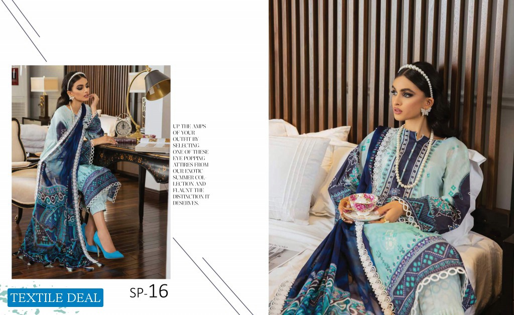 Nureh Signature Prints Unstitched Premium Printed Lawn Collection With Chiffon Dupatta