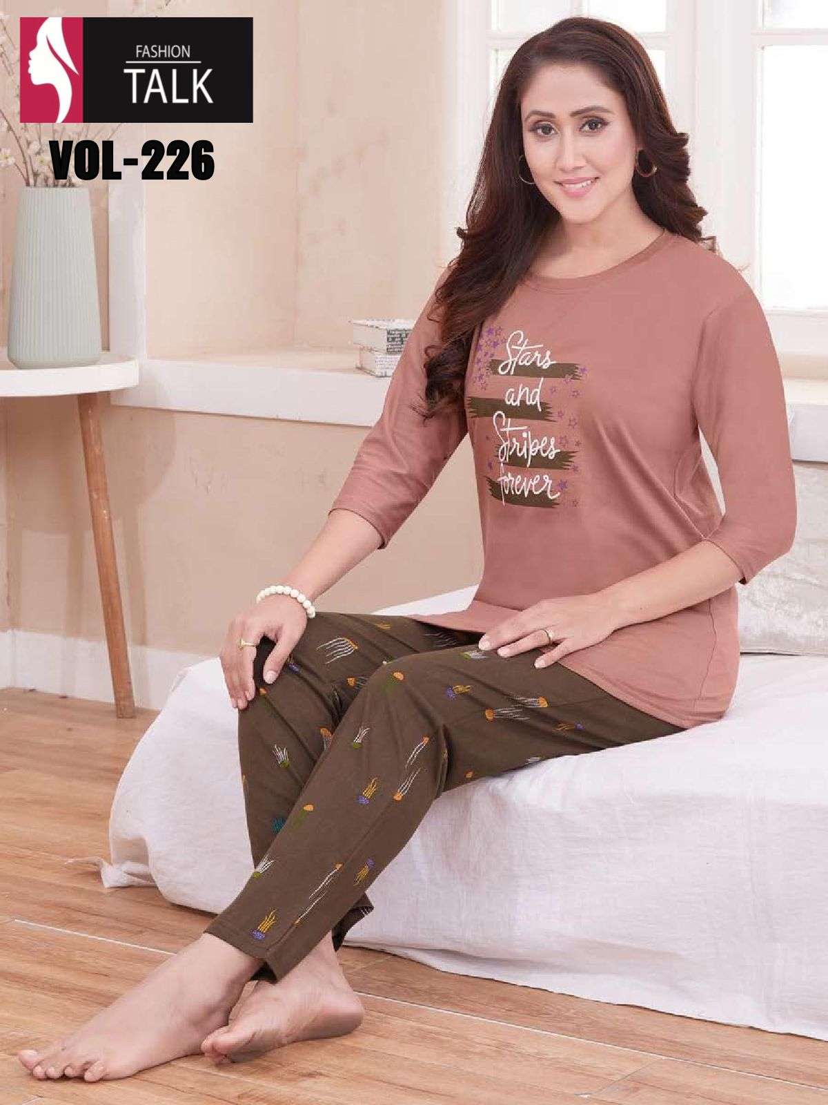 FASHION TALK VOL.226 HEAVY SHINKER HOSIERY COTTON HEAVY NIGHT SUITS FULL SLEEVE CATALOG WHOLESALER BEST RATE