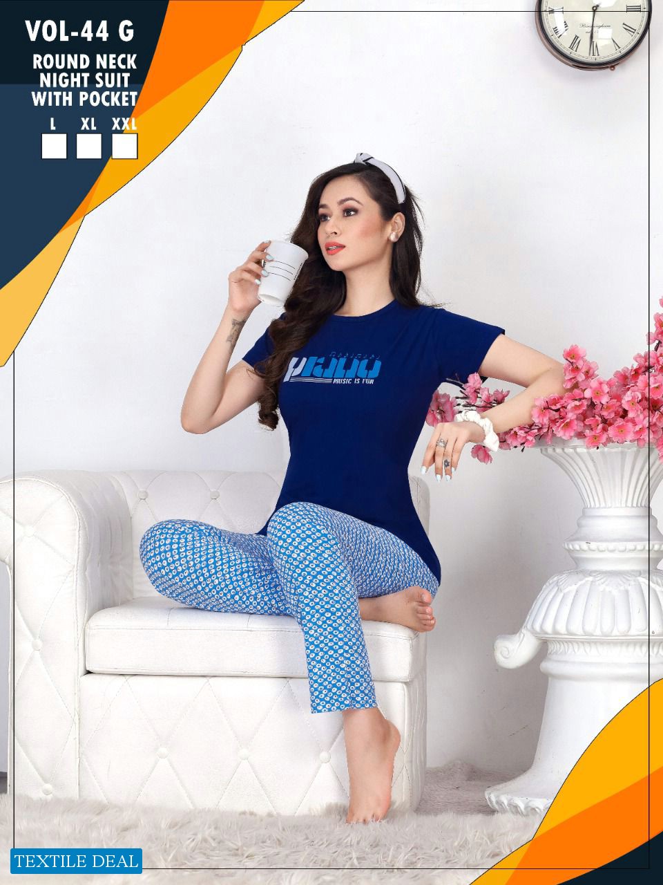 FASHION TALK VOL.44 SD HEAVY SHINKER HOSIERY COTTON HEAVY NIGHT SUITS WITH POCKET CATALOG WHOLESALER BEST RATE