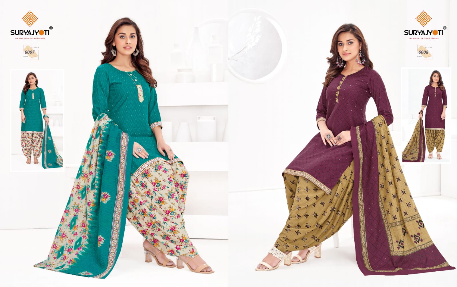 Suryajyoti Trendy Patiyala Vol-6 Wholesale Cotton Dress Material