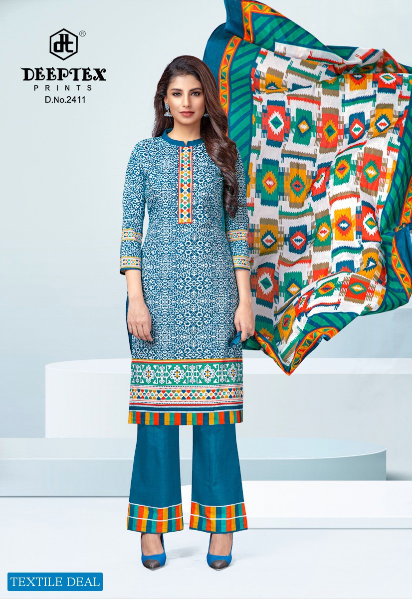 Deeptex Chief Guest Vol-24 Wholesale Pure Cotton Fabrics Dress Material