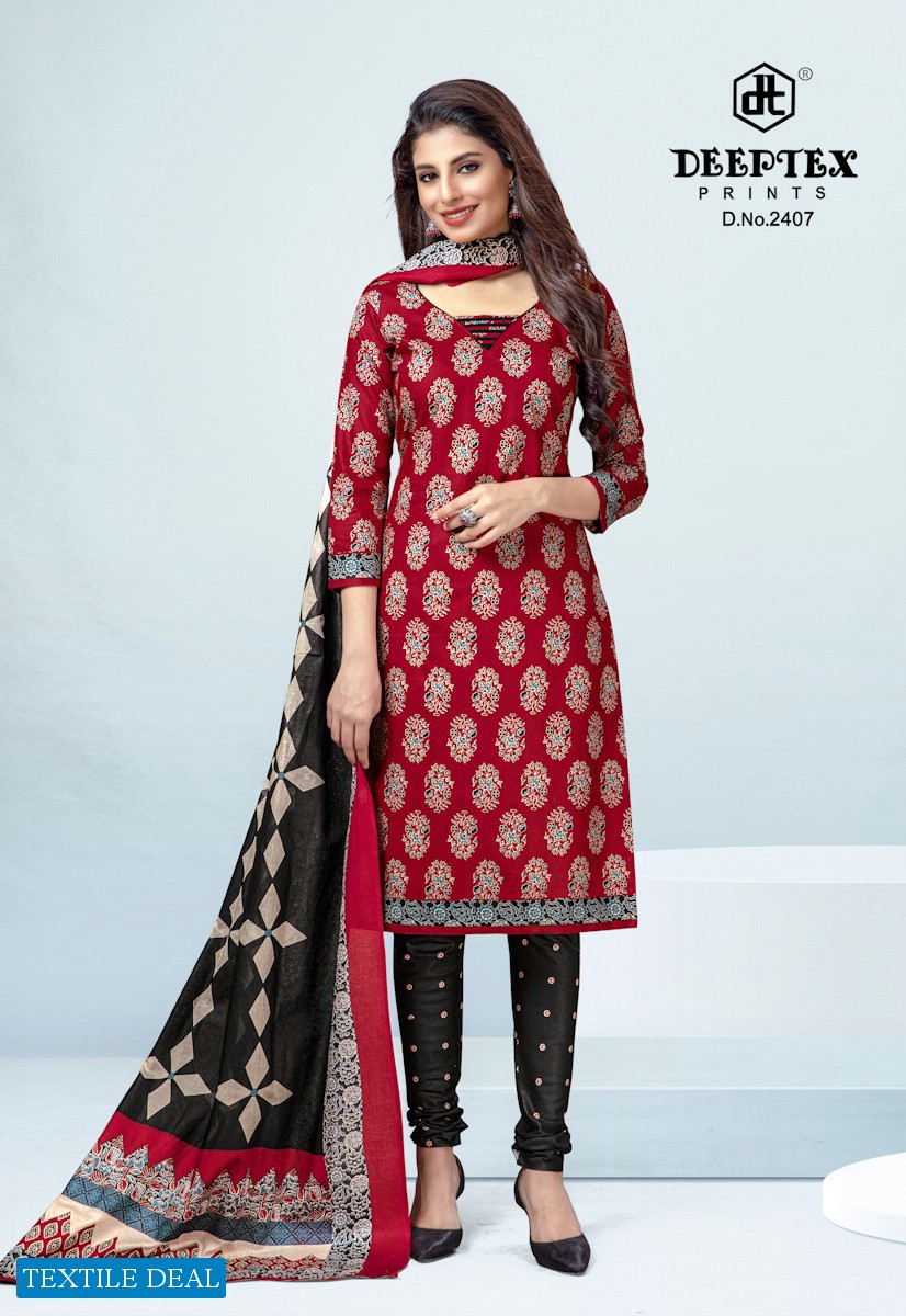 Deeptex Chief Guest Vol-24 Wholesale Pure Cotton Fabrics Dress Material