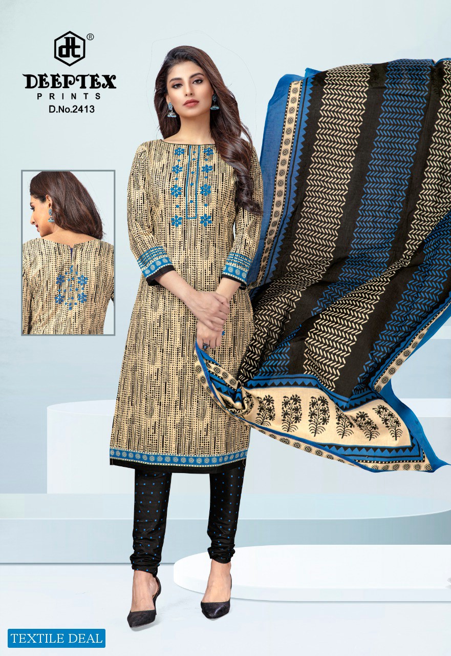 Deeptex Chief Guest Vol-24 Wholesale Pure Cotton Fabrics Dress Material