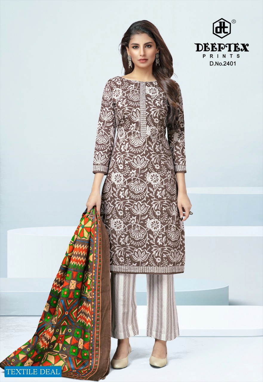 Deeptex Chief Guest Vol-24 Wholesale Pure Cotton Fabrics Dress Material