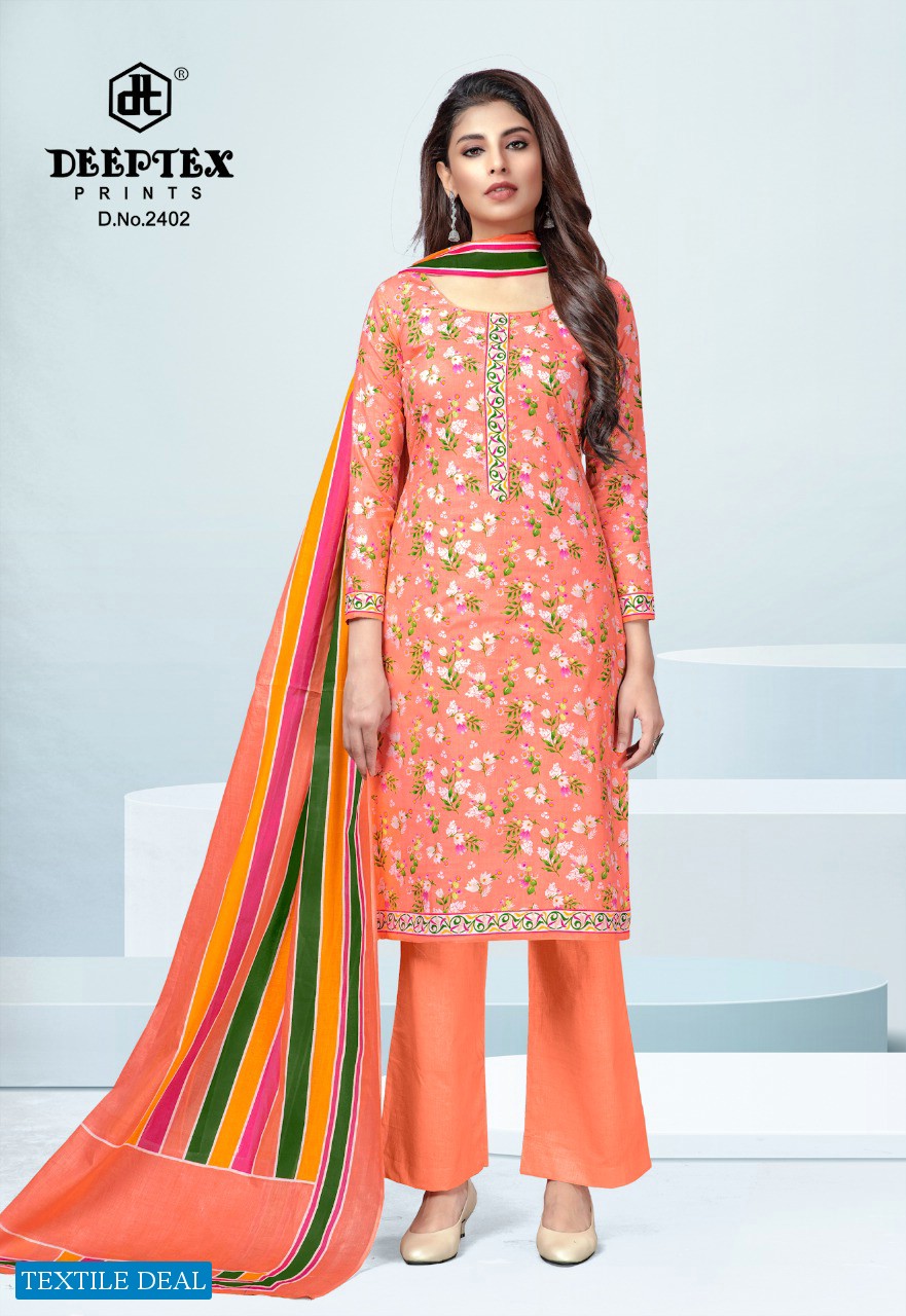 Deeptex Chief Guest Vol-24 Wholesale Pure Cotton Fabrics Dress Material