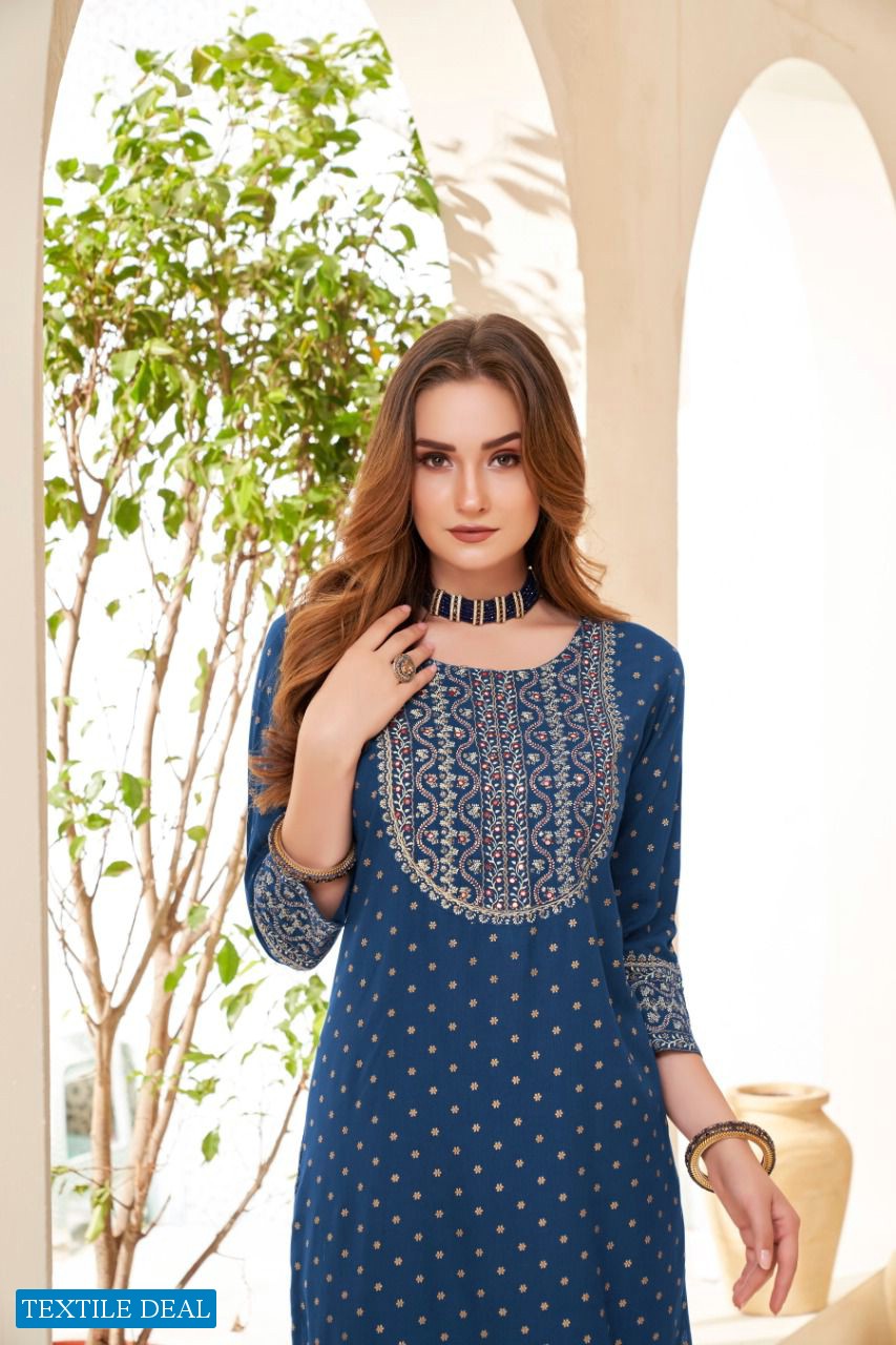 HIVA CHAHAT STRAIGHT KURTI WITH PANT SET WHOLESALER