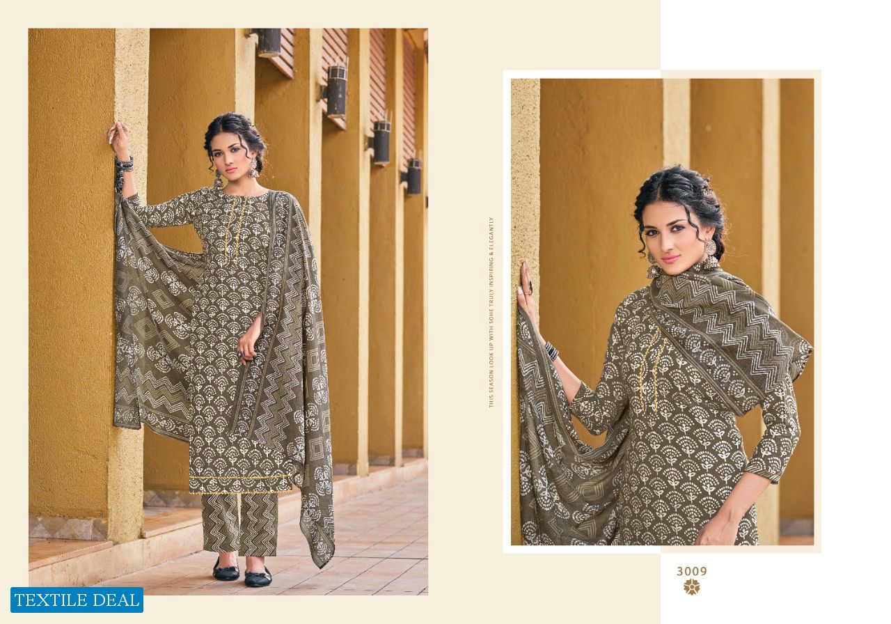 Radha Rumy Vol-3 Wholesale Cotton Print With Neck Patti Dress Material