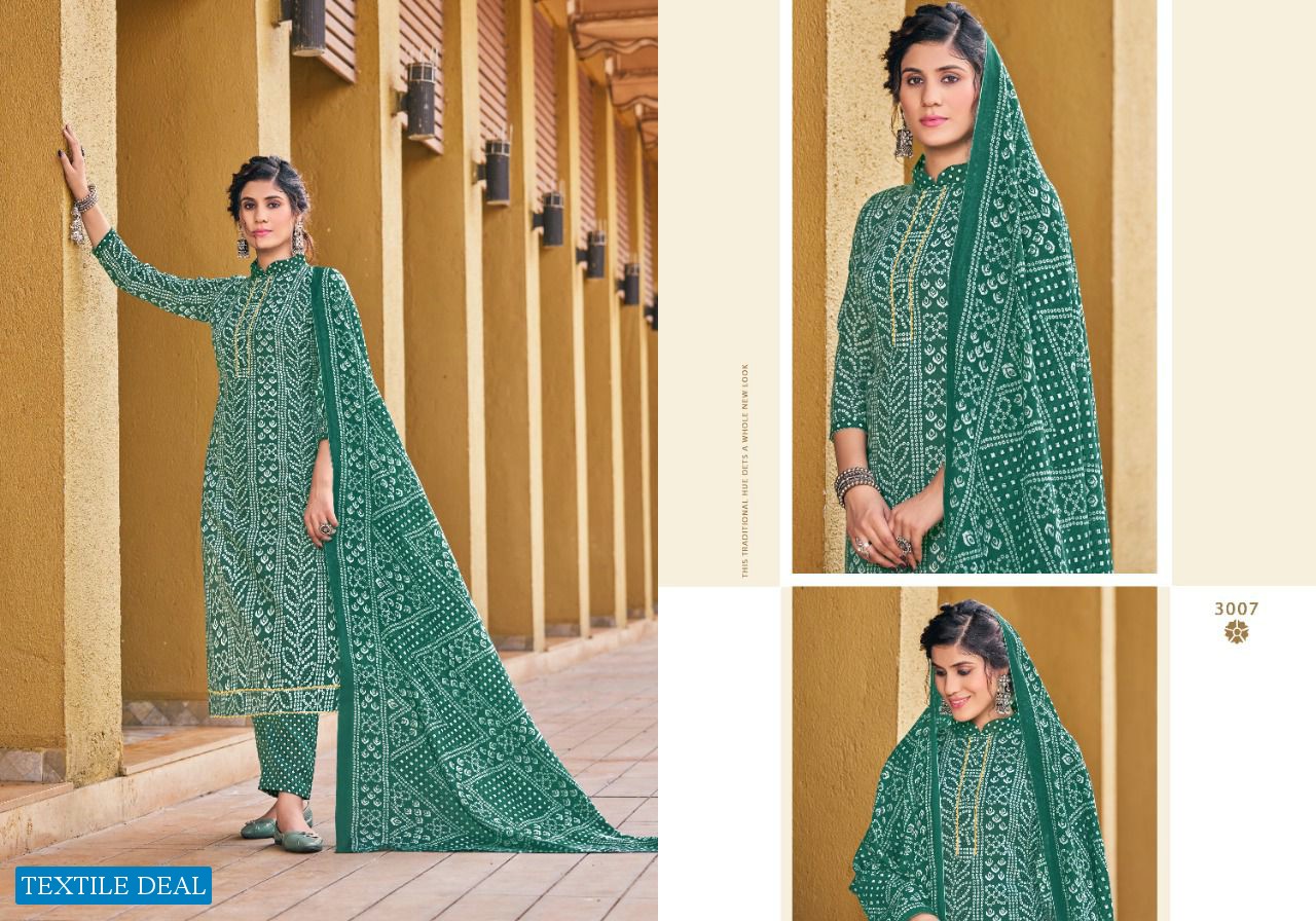 Radha Rumy Vol-3 Wholesale Cotton Print With Neck Patti Dress Material