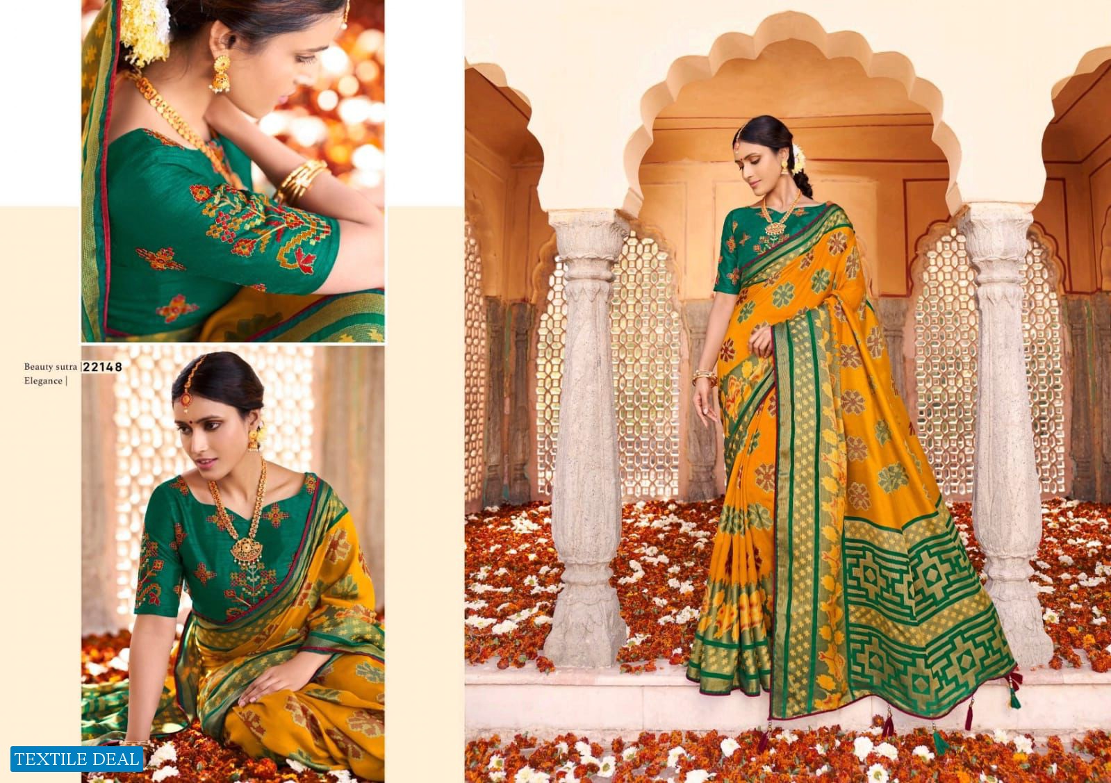 5D SAHELI SILK BRASSO SAREES WHOLESALER