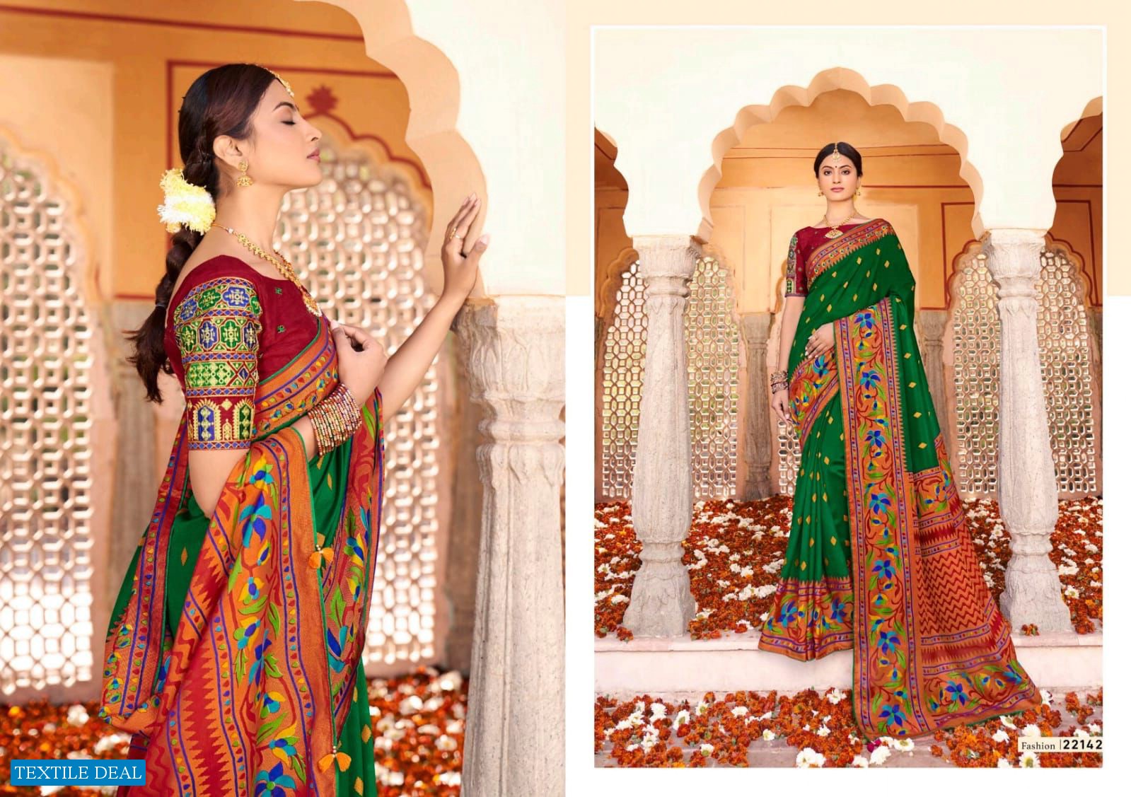 5D SAHELI SILK BRASSO SAREES WHOLESALER