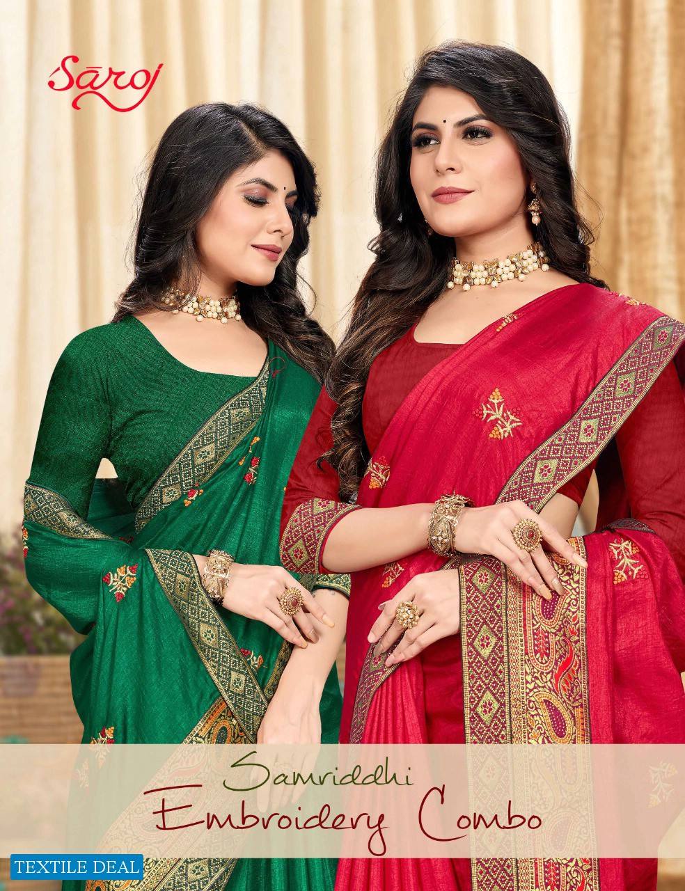 SAROJ PRESENT SAMRIDDHI VOL 1 SILK EMBROIDERY FANCY SAREES