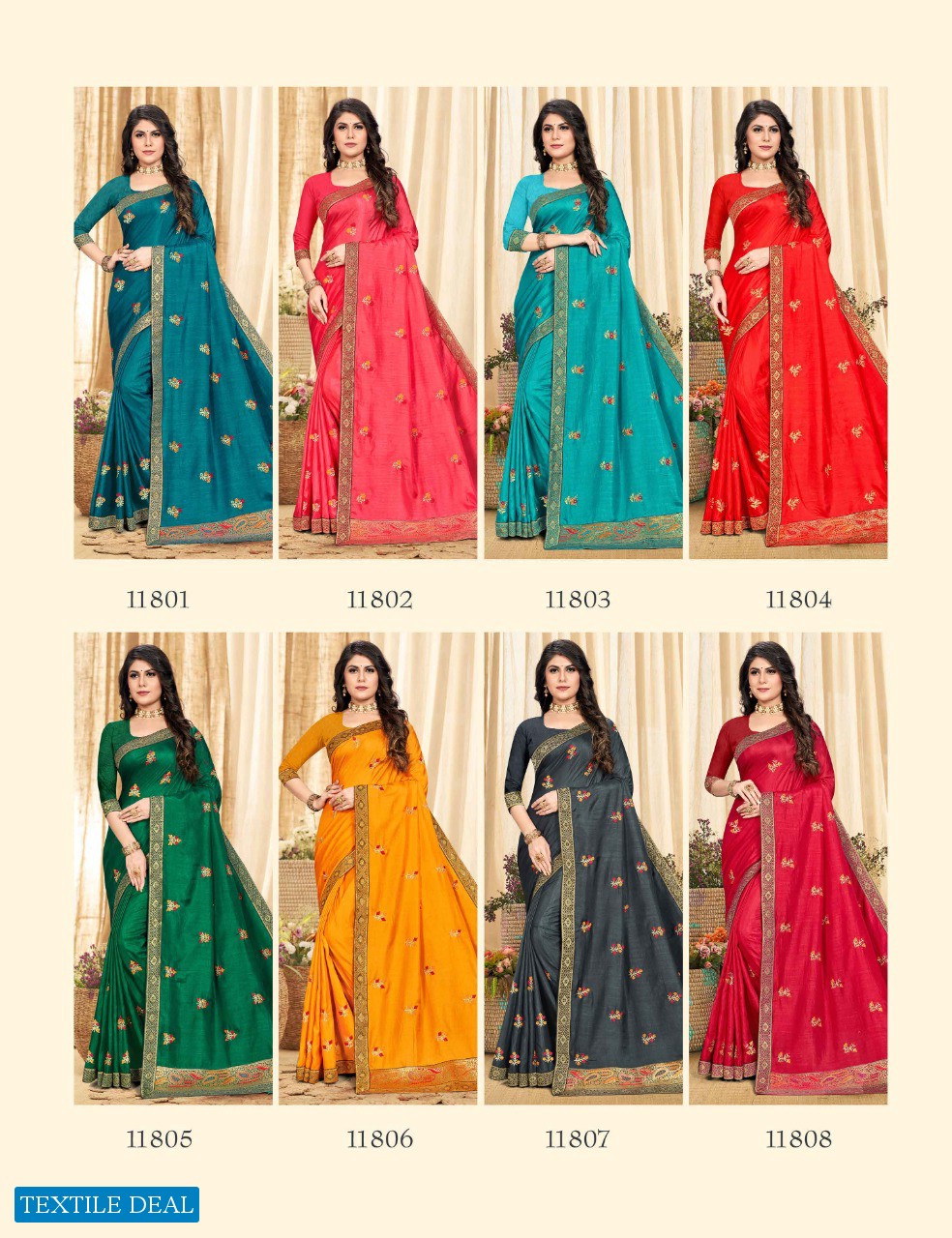 SAROJ PRESENT SAMRIDDHI VOL 1 SILK EMBROIDERY FANCY SAREES