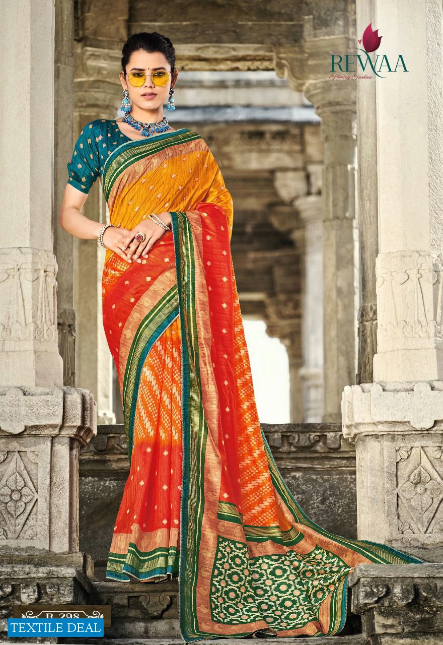 Rewaa Albeli Wholesale Dyebal Gadhwal Silk Indain Sarees