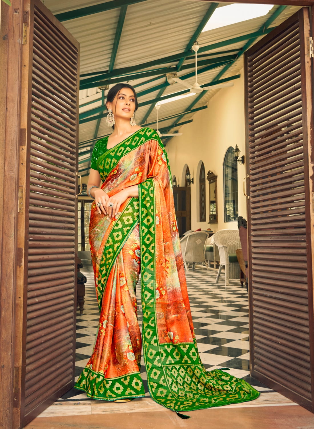 Amyraa Raazi Wholesale Chiffon Brasso Print Sarees