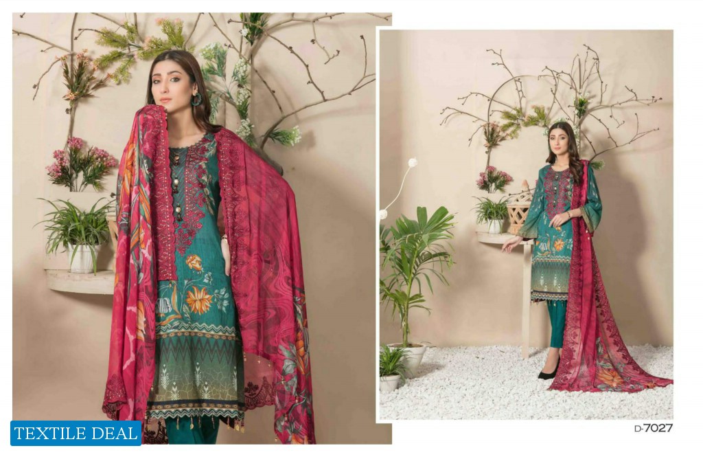 Tawakkal Soraya Lawn Digital Print Embroidered Chiffon Dupatta Pakistani Suits