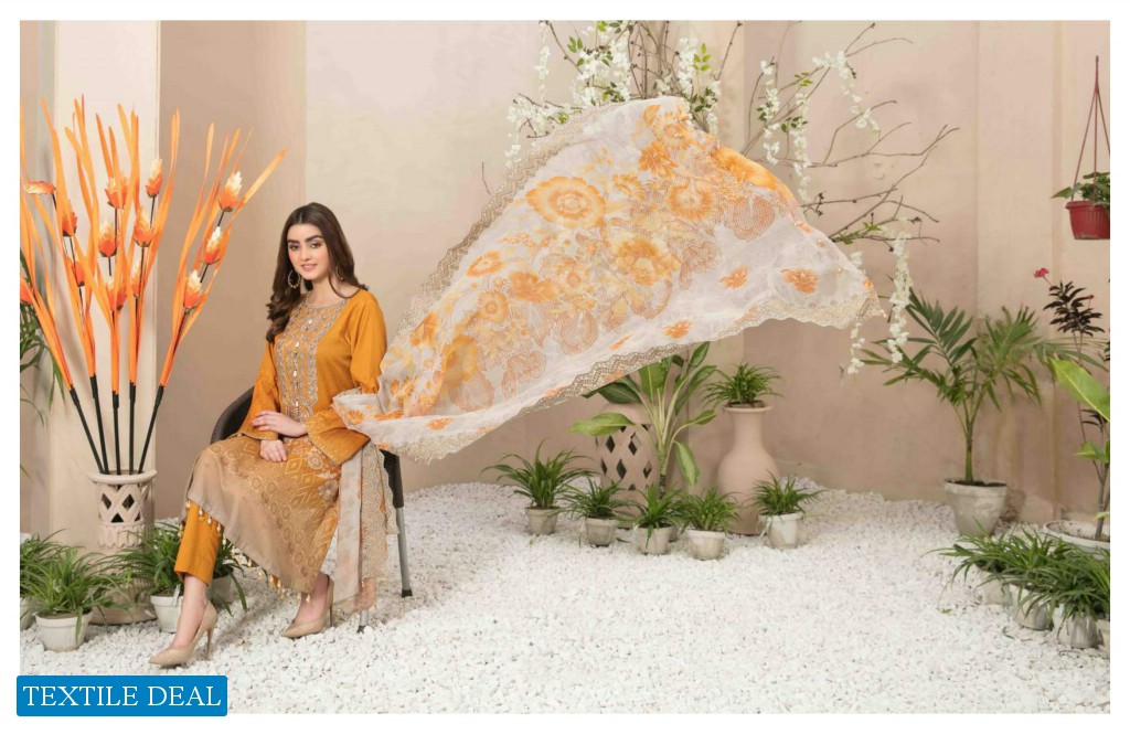 Tawakkal Soraya Lawn Digital Print Embroidered Chiffon Dupatta Pakistani Suits