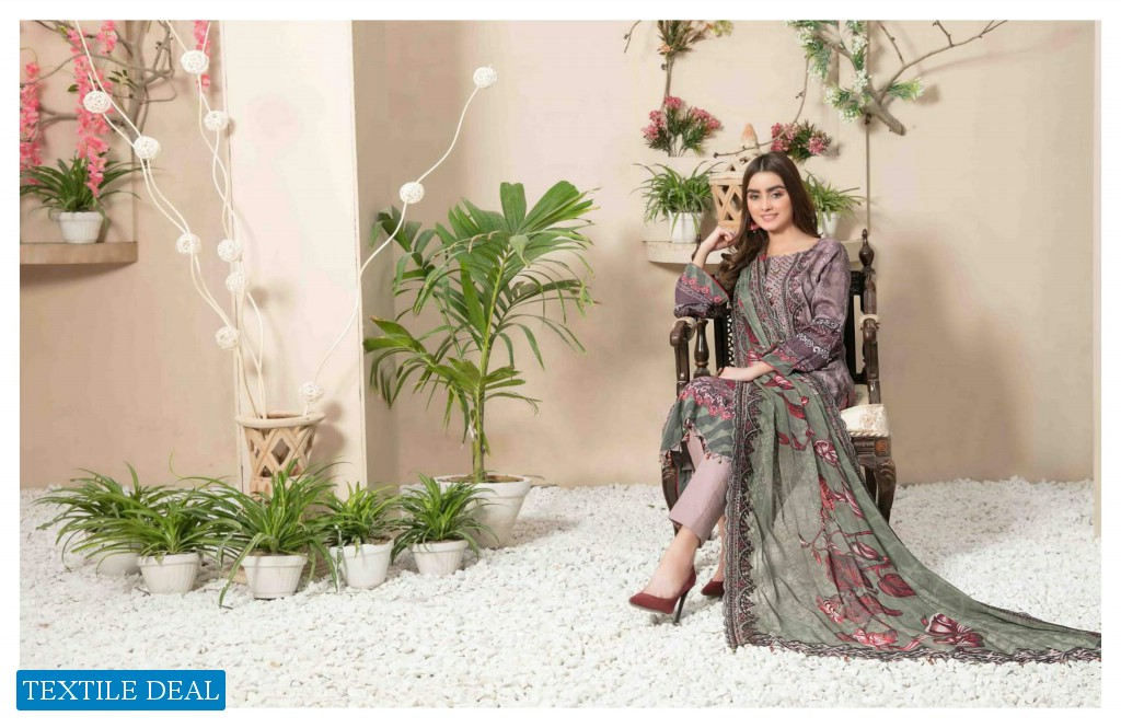 Tawakkal Soraya Lawn Digital Print Embroidered Chiffon Dupatta Pakistani Suits