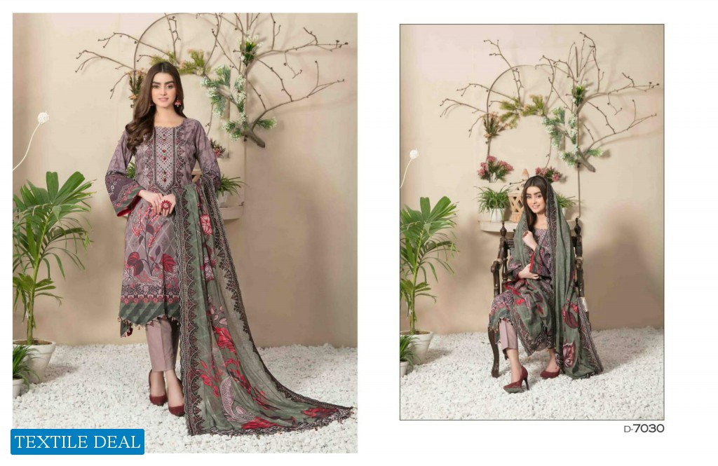 Tawakkal Soraya Lawn Digital Print Embroidered Chiffon Dupatta Pakistani Suits