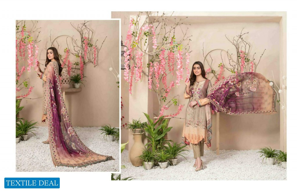 Tawakkal Soraya Lawn Digital Print Embroidered Chiffon Dupatta Pakistani Suits