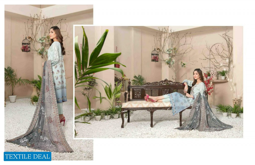 Tawakkal Soraya Lawn Digital Print Embroidered Chiffon Dupatta Pakistani Suits
