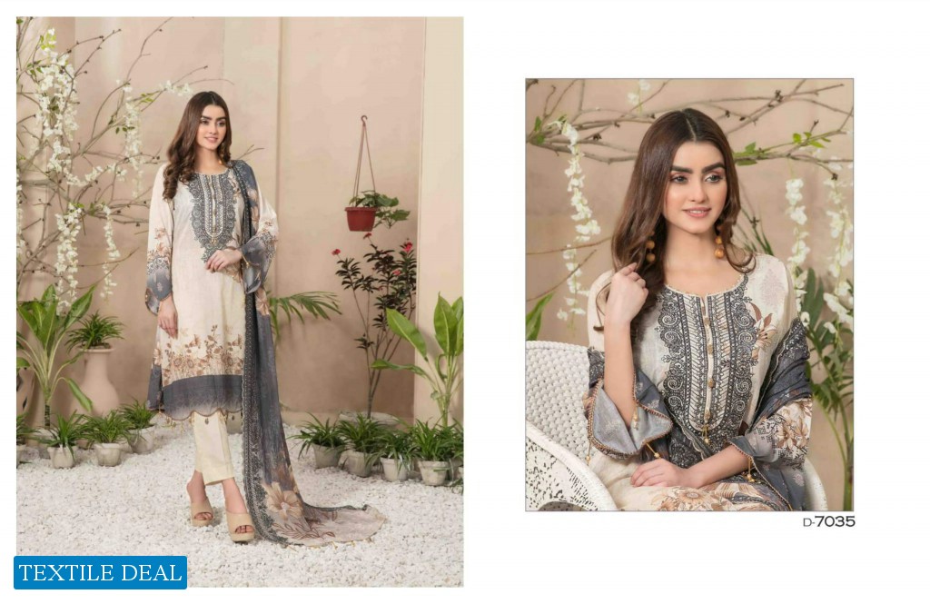 Tawakkal Soraya Lawn Digital Print Embroidered Chiffon Dupatta Pakistani Suits