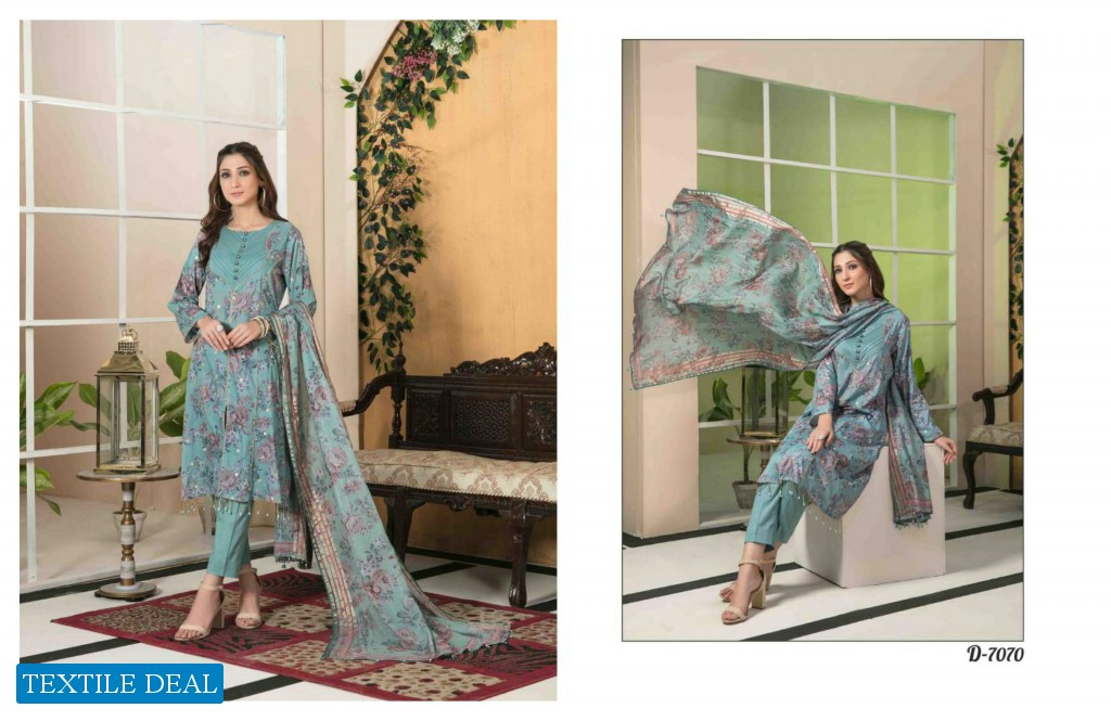 Tawakkal Farzil Embroidered Lawn Digital Print Pakistani Dress