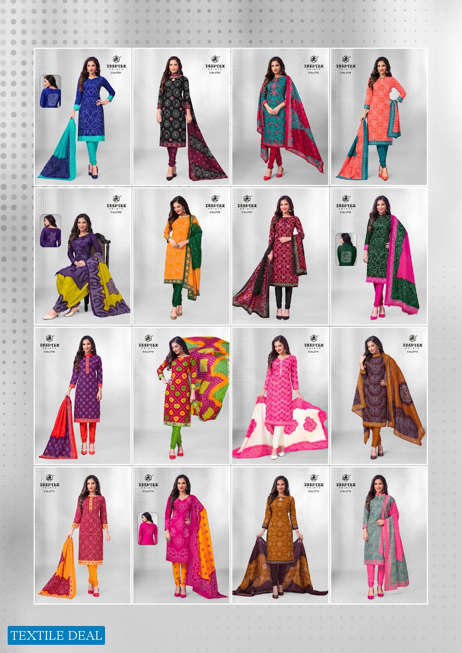 Deeptex Classic Chunaris Vol-27 Wholesale Pure Cotton Printed Dress Material