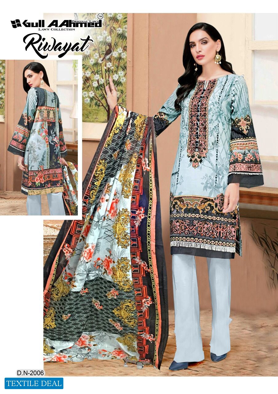 Gul Aahmed Riwayat Vol-2 Wholesale Karachi Print Printed Dress Material