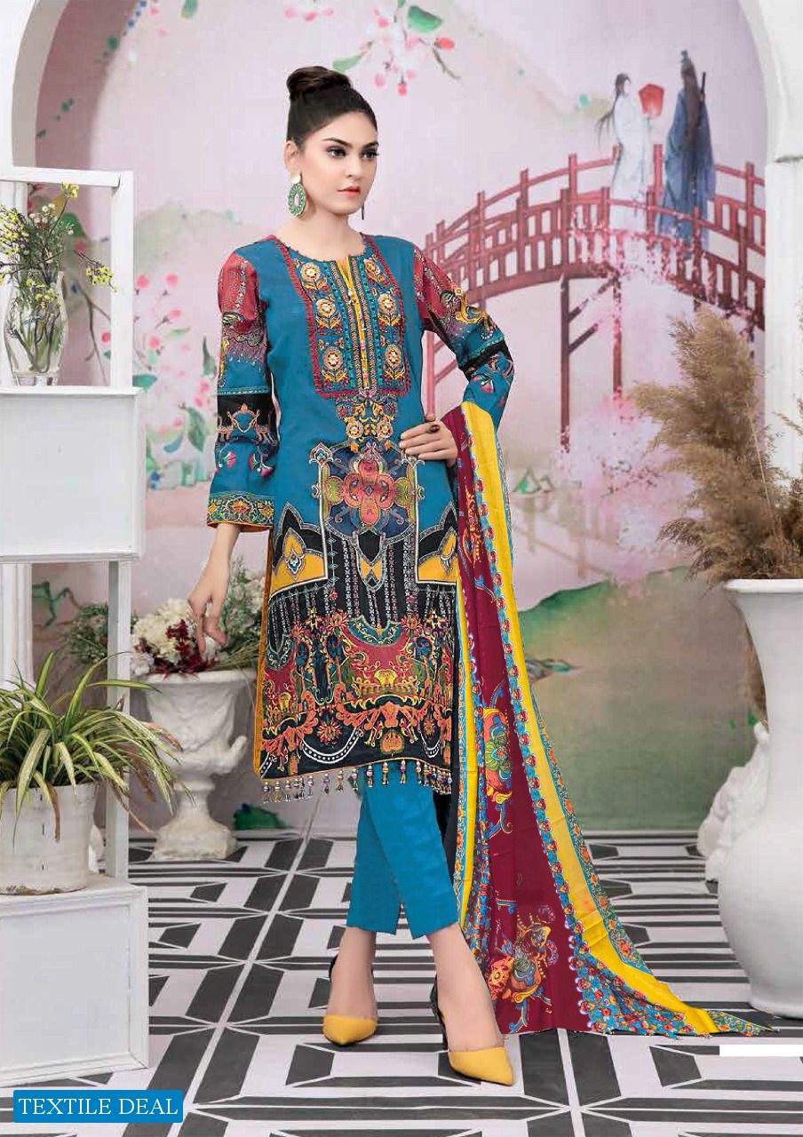 Gul Aahmed Riwayat Vol-2 Wholesale Karachi Print Printed Dress Material