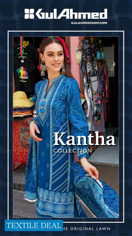 Gul Ahmed Kantha Collection Original Pakistani Lawn Collection