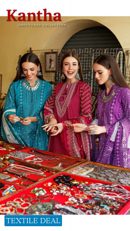 Gul Ahmed Kantha Collection Original Pakistani Lawn Collection