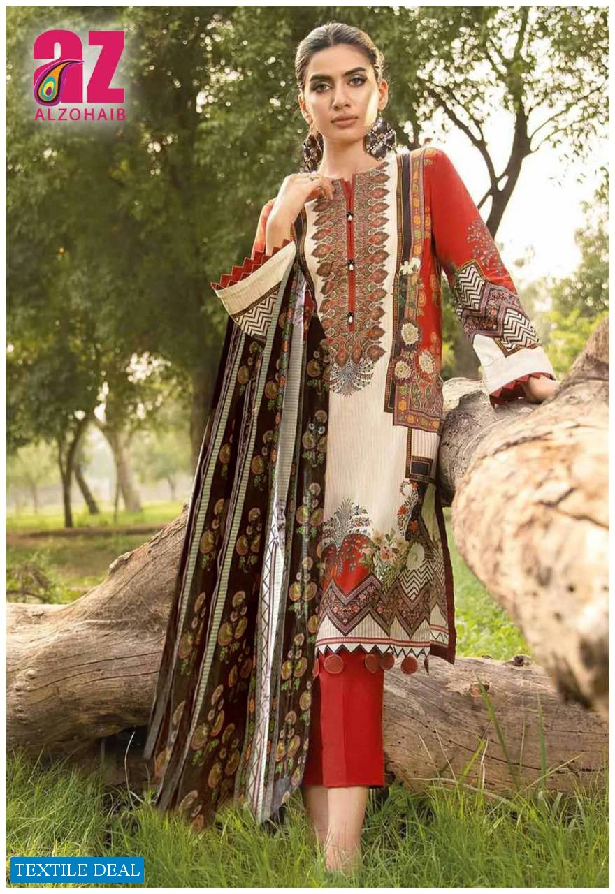 Alzohaib Roohi Vol-3 Wholesale Karachi print Dress Material