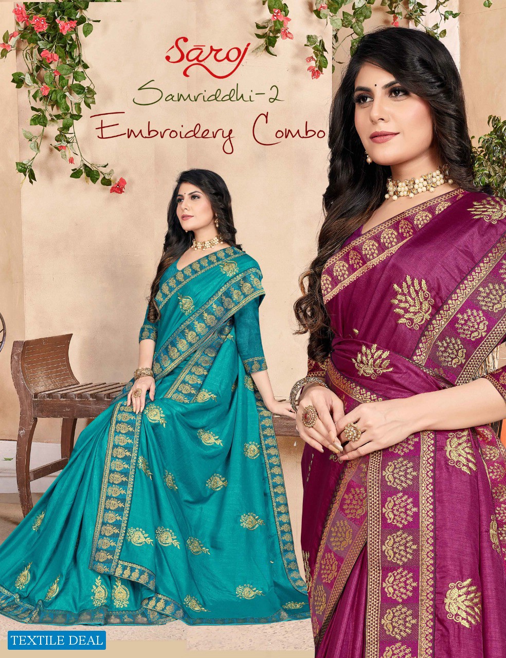 SAMRIDDHI VOL 2 BY SAROJ FANCY SAREES WHOLESALE RATE SUPPLY